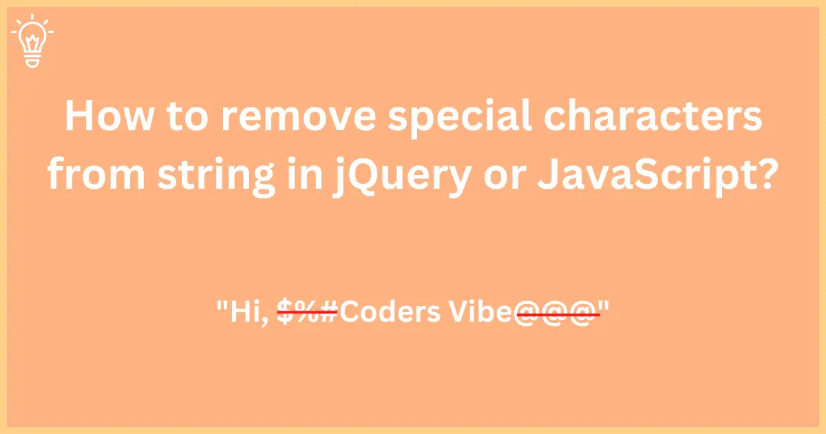 How to remove special characters from string in jQuery or JavaScript?