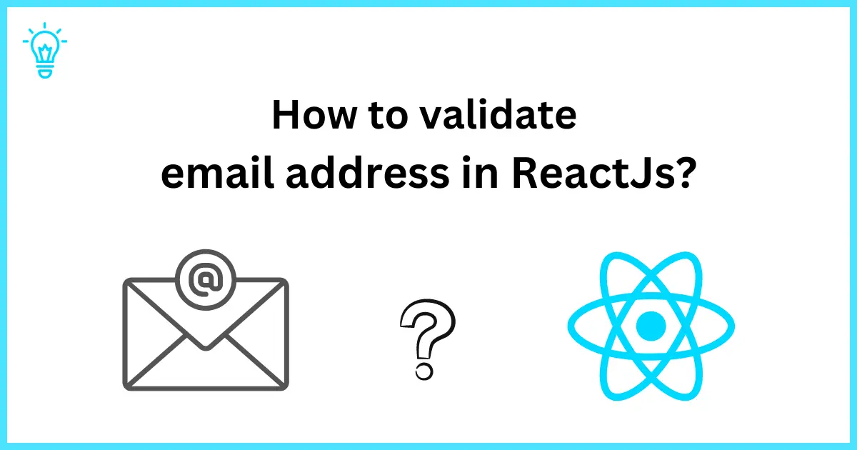 How to validate email address in ReactJs?
